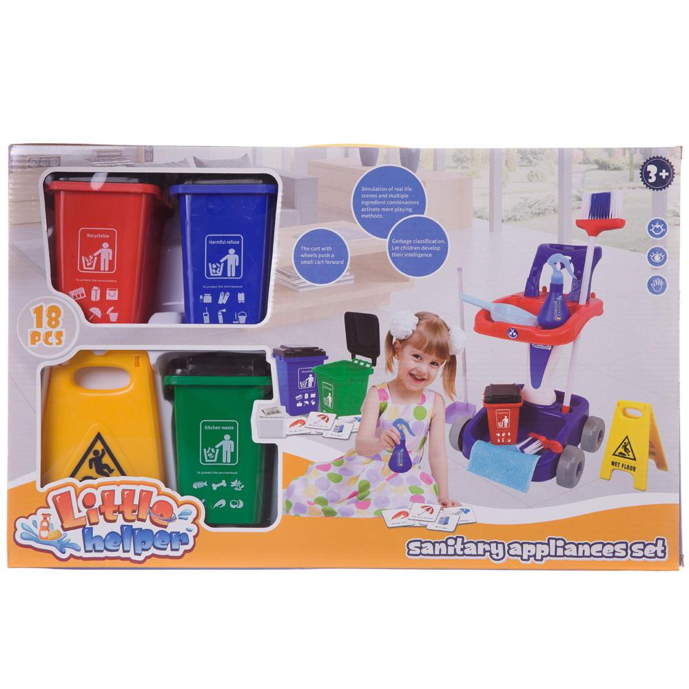 Игровой набор Junfa Генеральная уборка: Тележка и 11 предметов WK-12224