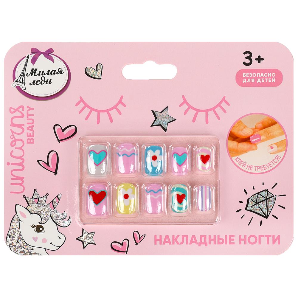 Накладные ноготочки детские (яркий маникюр) МИЛАЯ ЛЕДИ 108379-UNI-ML