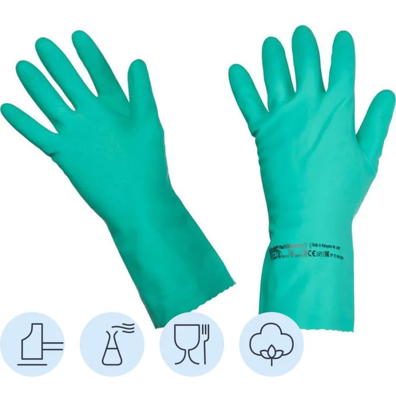 Перчатки резиновые Vileda Profes латекс зеленый рM 100756/174363,ПС Vileda Professional 116607