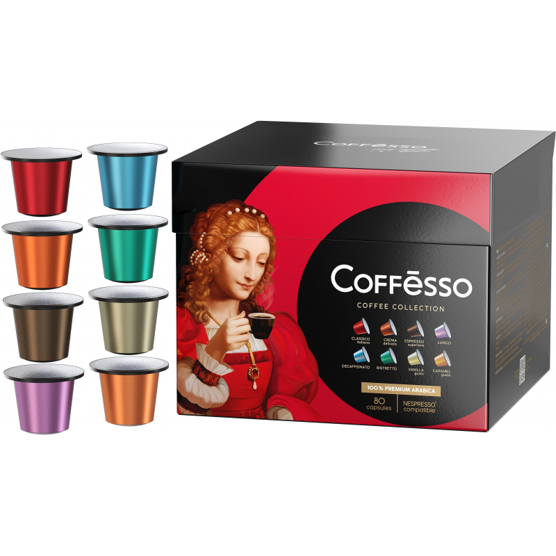 Кофе в/капс. Coffesso Аcсорти 8 вкусов, 80шт 101741 1476679