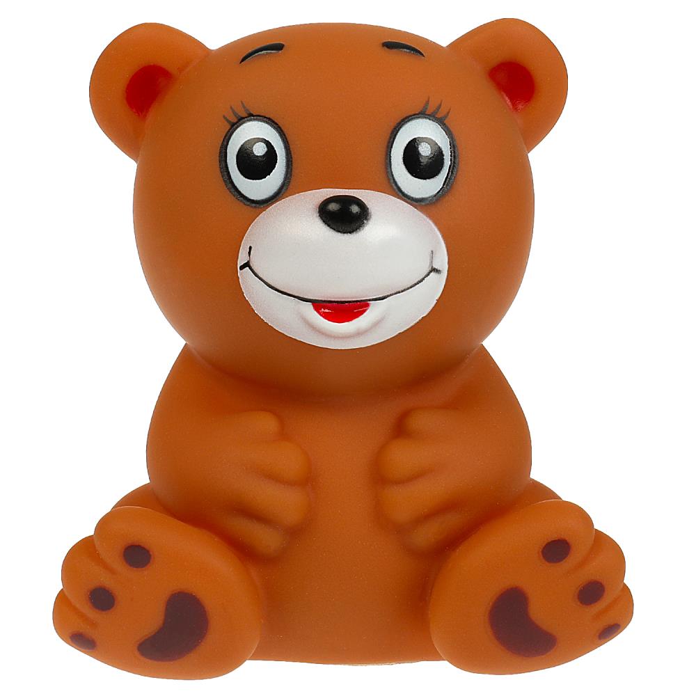 Игрушка для ванны мишка, 10 см. 1 шт. в сетке КАПИТОШКА YF-02-2023