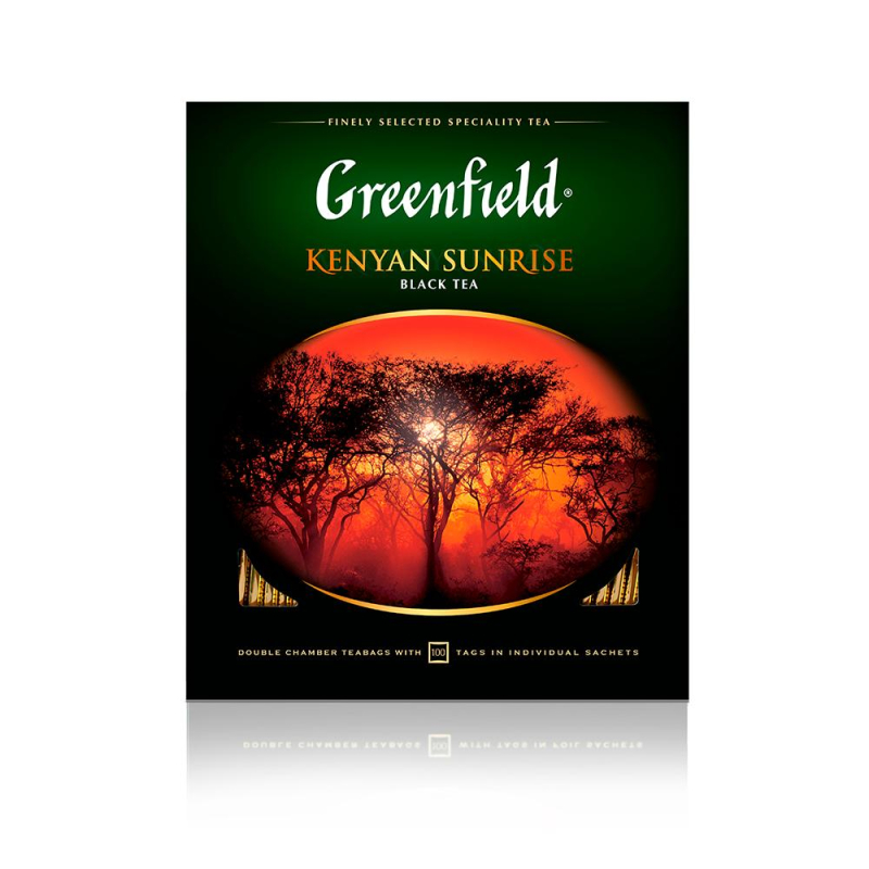 Чай Greenfield Kenyan Sunrise черн.фольгир. 100 пак/уп 0600-09 327367