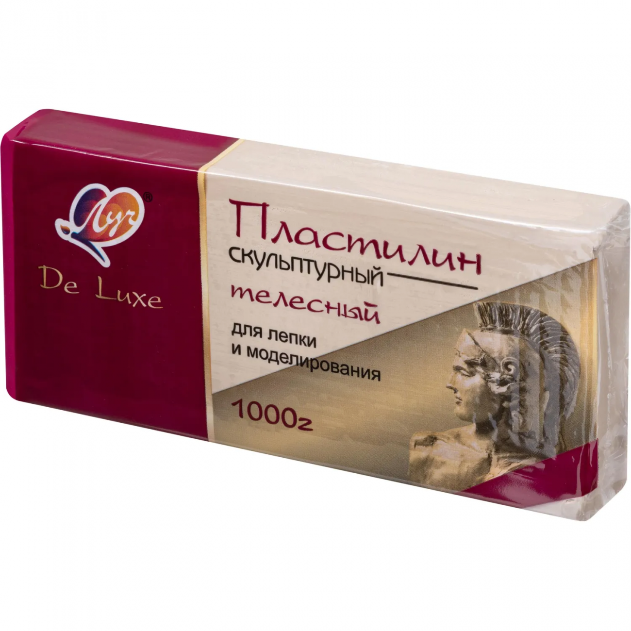 Пластилин скульптурный Люкс, телесный, 1000 г 34С 2247-08 набор Луч 2275971