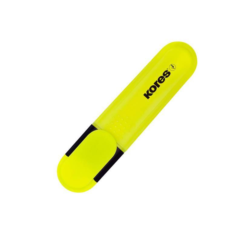 Маркер текстовыделитель Kores BRIGHT LINER PLUS, скош након, 1-5 мм, желтый 1315564