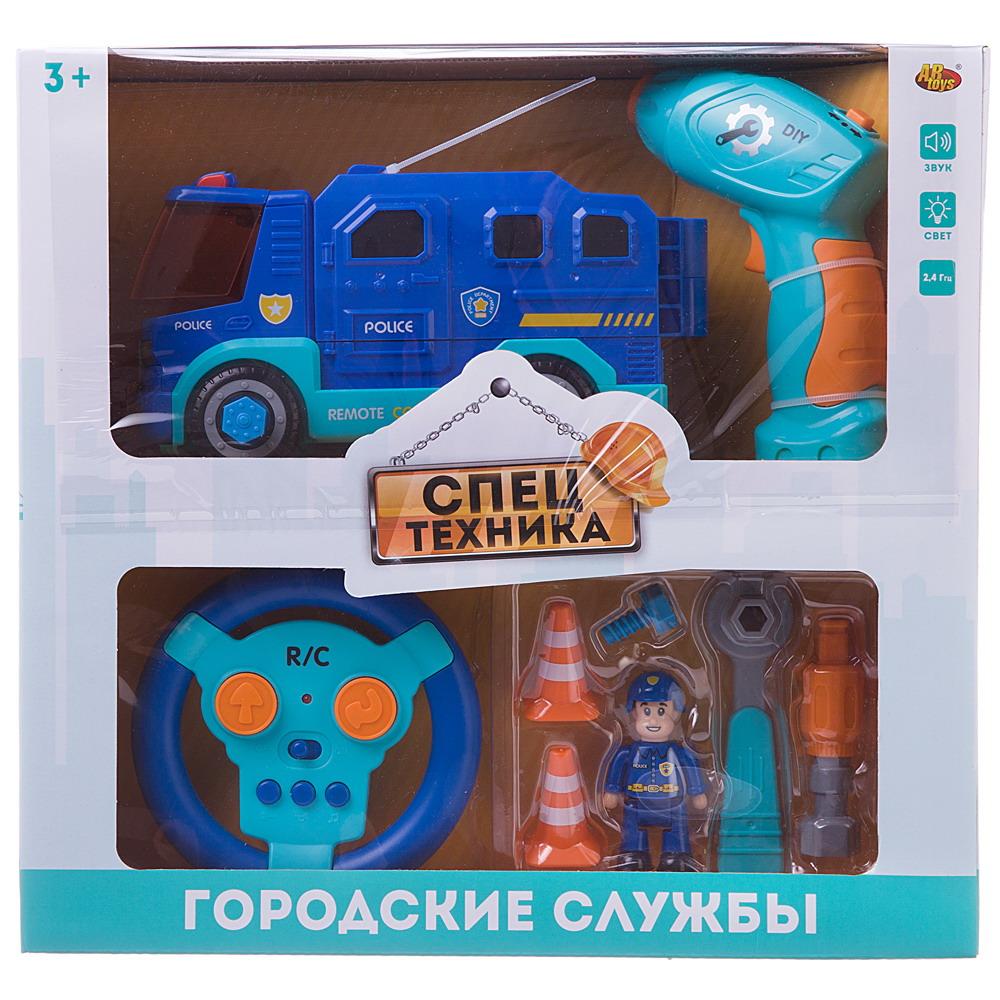 Машинка-конструктор на р/у Abtoys Cпецтехника Городские службы: Полиция, свет/звук C-00436