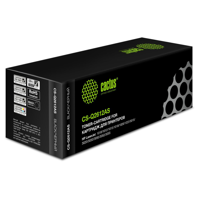 Картридж лазерный Cactus Q2612A чер. для HP LJ 1010/1012/1015/1018/1020 1756770