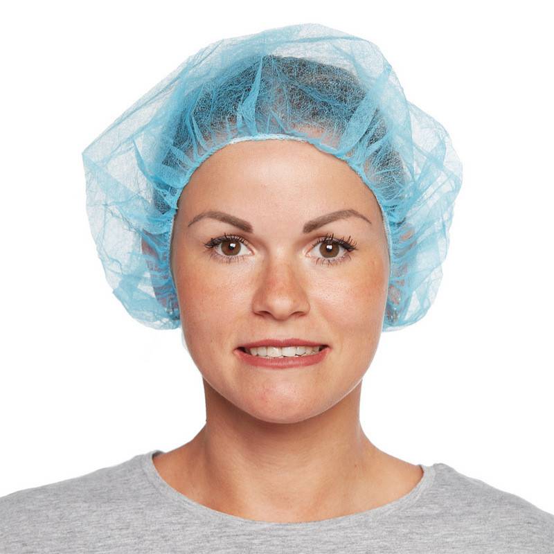 Шапочка берет н/с неткан. голубая Klever 100шт/уп. 1000шт/кор. 449999