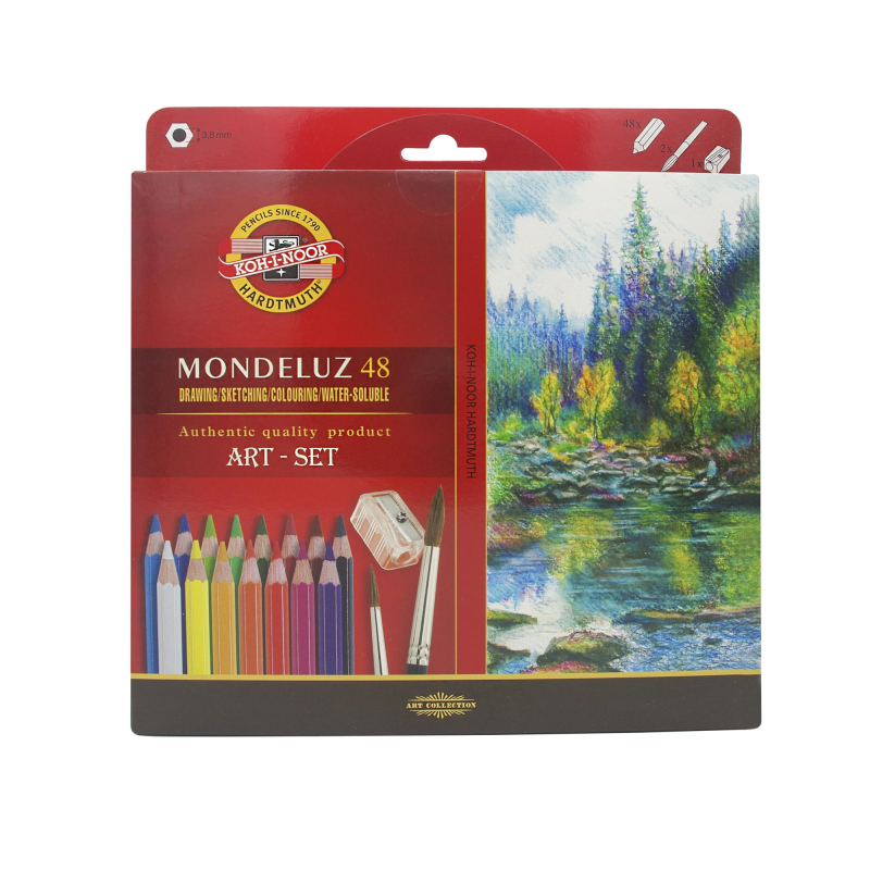 Карандаши акварельные MONDELUZ NATURE 3713 48цв/наб карт.уп 3713048001KZNV Koh-I-Noor 1618103
