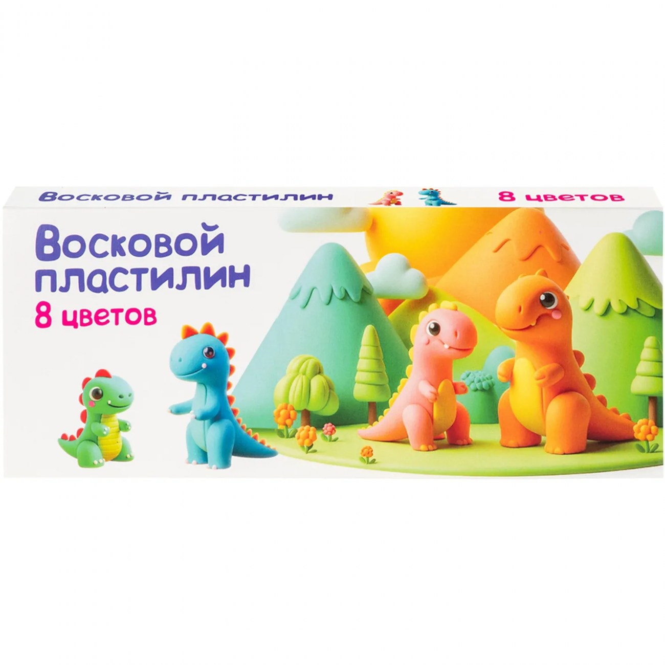 Пластилин д/лепки детский Восковой пластилин 8 цветов DMR8 набор Genio Kids 2295817