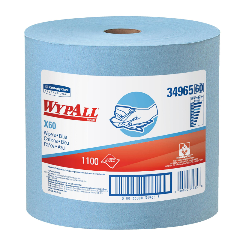 Материал протирочный нетканый рулWYPALLxX60LRB 1100s 31,5х31 см голуб.34965 Kimberly Clark 972832
