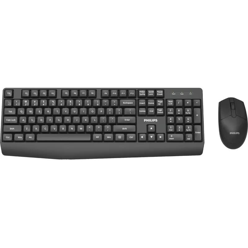 Набор клавиатура+мышь Philips (SPT6337B/60)беспр. 2.4GHz 104кл 1600dpi черн 2143997