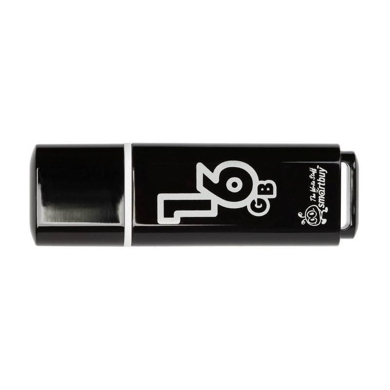 Флеш-память SmartBuy Glossy series 16 Gb USB 2.0 черная SB16GBGS-K 445922