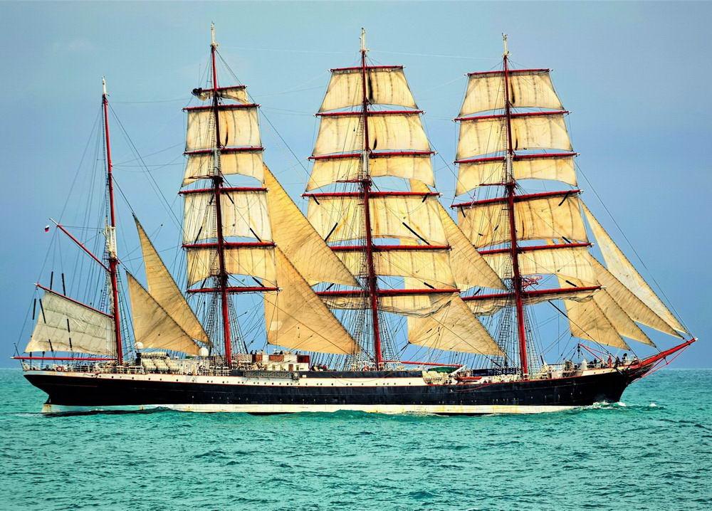 Алмазная мозаика Рыжий кот Морское путешествие, блестящая без подрамника ч/заполнение, 21 цвет ASG028