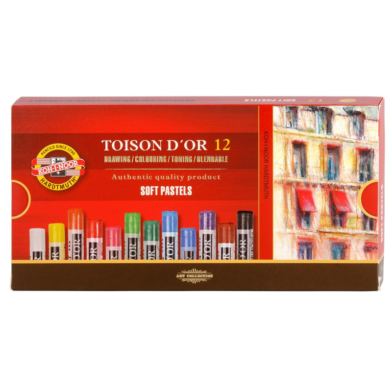Пастель сухая худож. Toison D'or soft 8512 12цв/наб карт 8512012005KS Koh-I-Noor 1618120