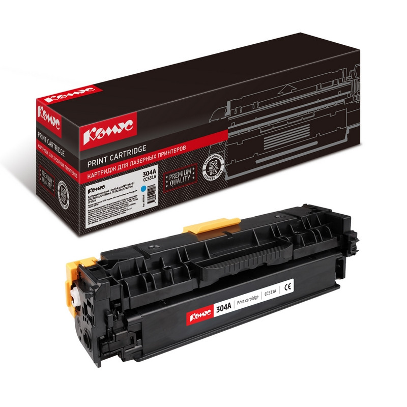 Картридж лазерный Комус 304A CC531A гол. для HP LaserJet CP2025 855816