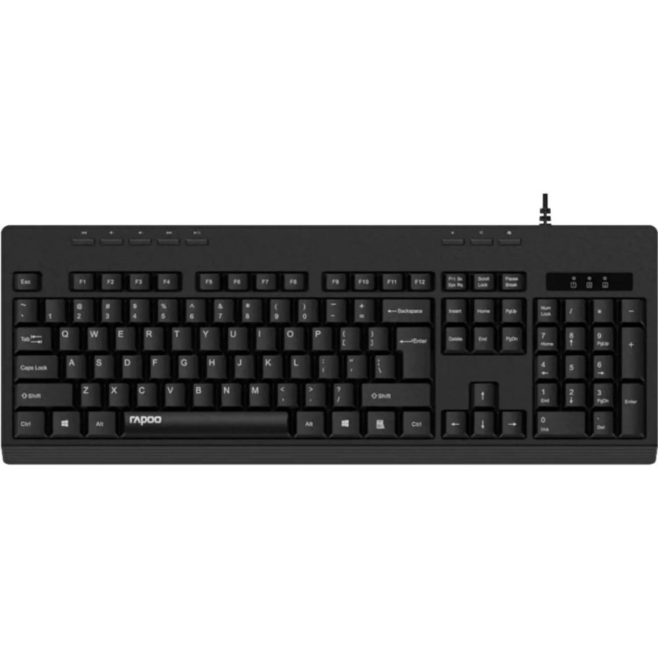 Клавиатура RAPOO проводная NK2400, цвет - черный 2421305