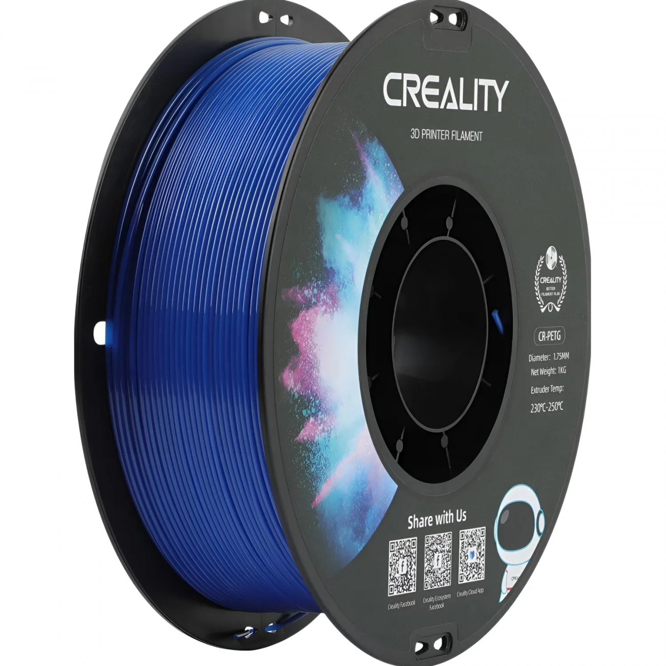 Катушка CR-PETG-пластика 1.75 мм 1кг. синяя (3301030032) Creality3D 2076420