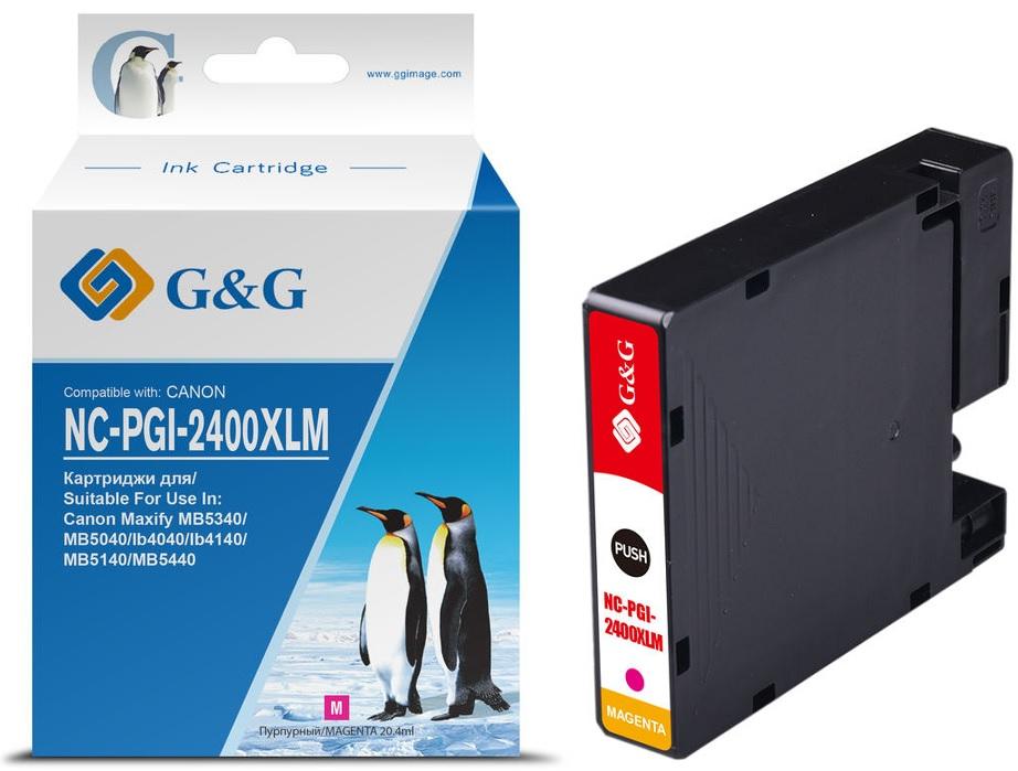 Картридж струйный G&G PGI-2400XL M пур. для Canon MAXIFY iB4040/ МВ5040 1650518