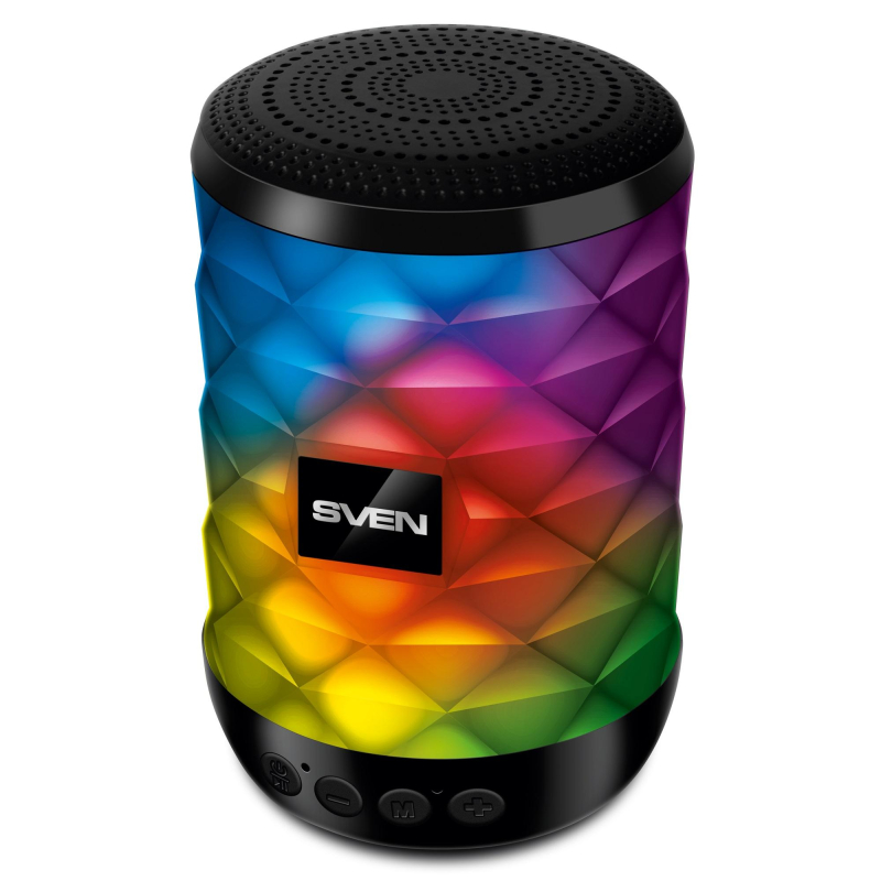 Портативная акустика SVEN PS-55 black, 5Вт, FM/USB/SD, черный (SV-021146) 1681800