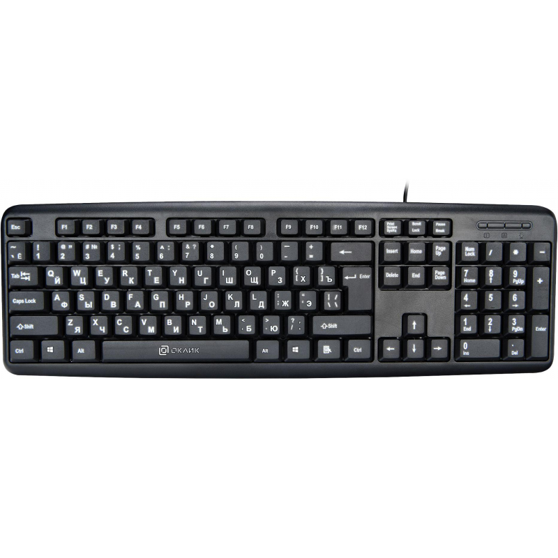 Клавиатура Oklick 180V2 черный USB 1450137 1185956