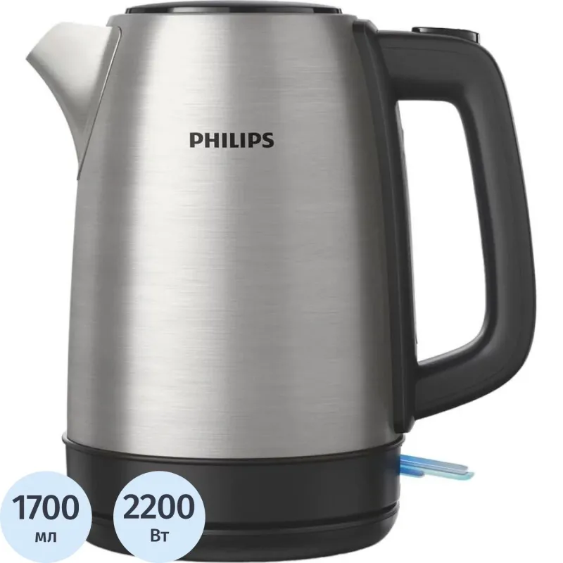 Чайник Philips HD9350/90, 2200Вт, 1,7л, нерж/черн. пластик 1898944