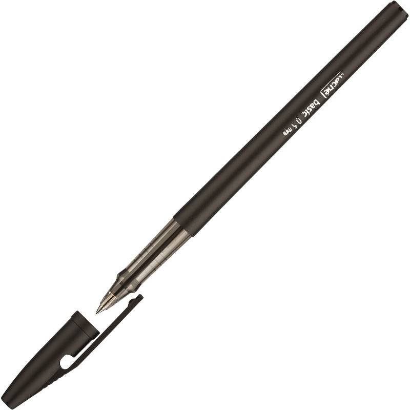 Ручка шариковая Attache Basic черная (толщина линии 0.5 мм) 168707