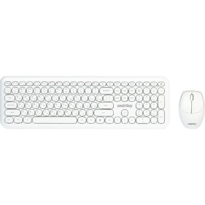 Набор клавиатура+мышь Smartbuy мультимедийный, белый (SBC-666395AG-W) 2001796