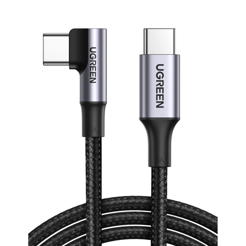 Кабель UGREEN 90° угловой USB C 2.0 - USB C 2.0 5A, 2 м (70645) 1602477