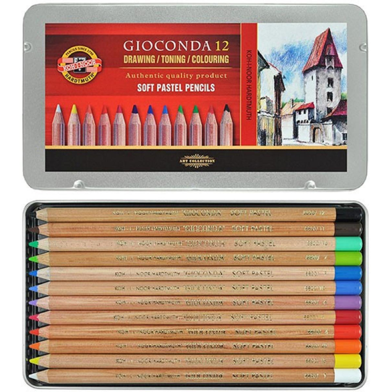 Карандаши цветные пастельные Koh-I-Noor Gloconda soft 12цв/наб 8827012005PL 1545362