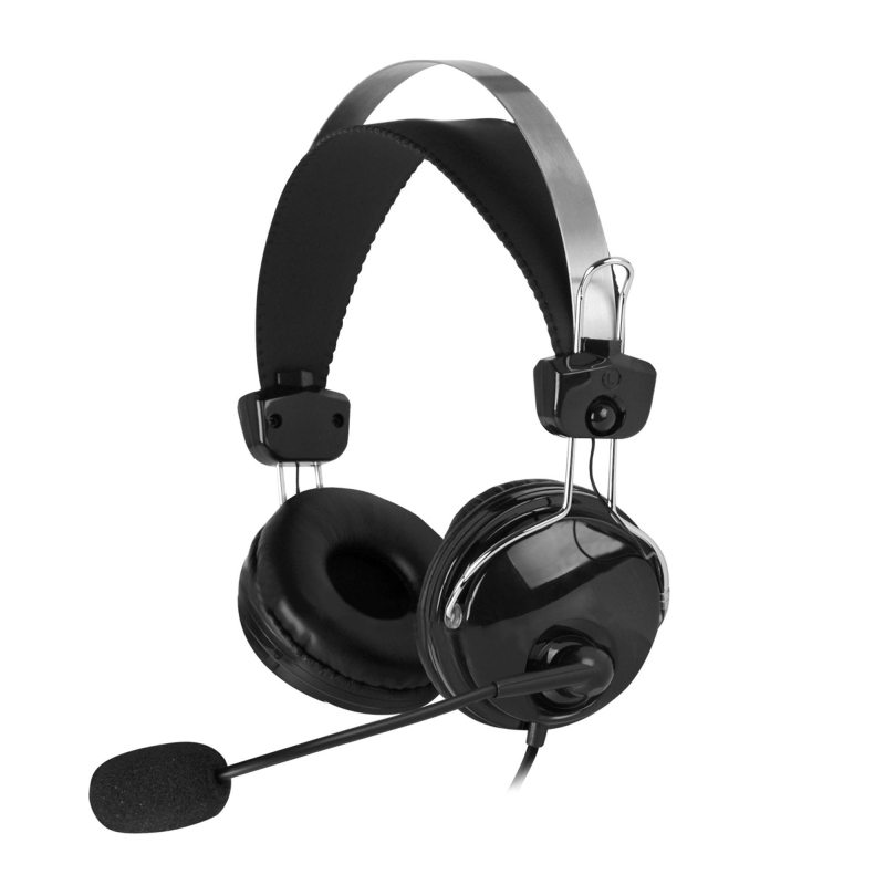 Гарнитура A4Tech (HU-7P) черный 2м накладные USB 1729843