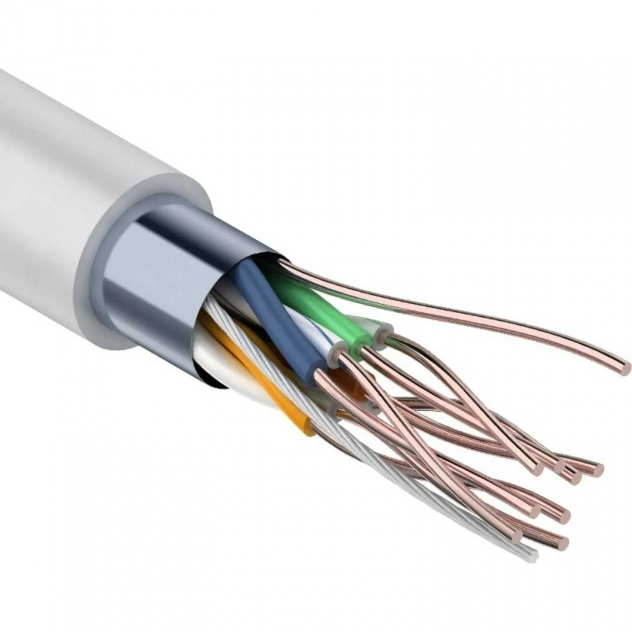 Кабель REXANT (01-0143) F/UTP, CAT 5e, PVC, 4PR, 24AWG, INDOOR, SOLID,305м 2111806