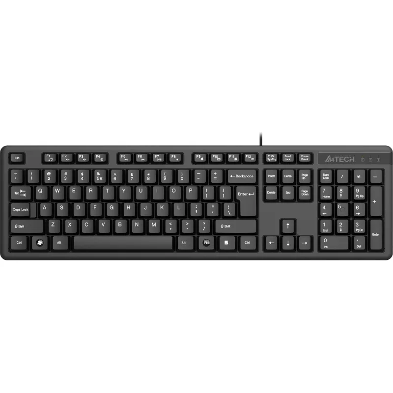 Клавиатура A4Tech KK-3 черный USB KK-3 USB (BLACK) 1931889