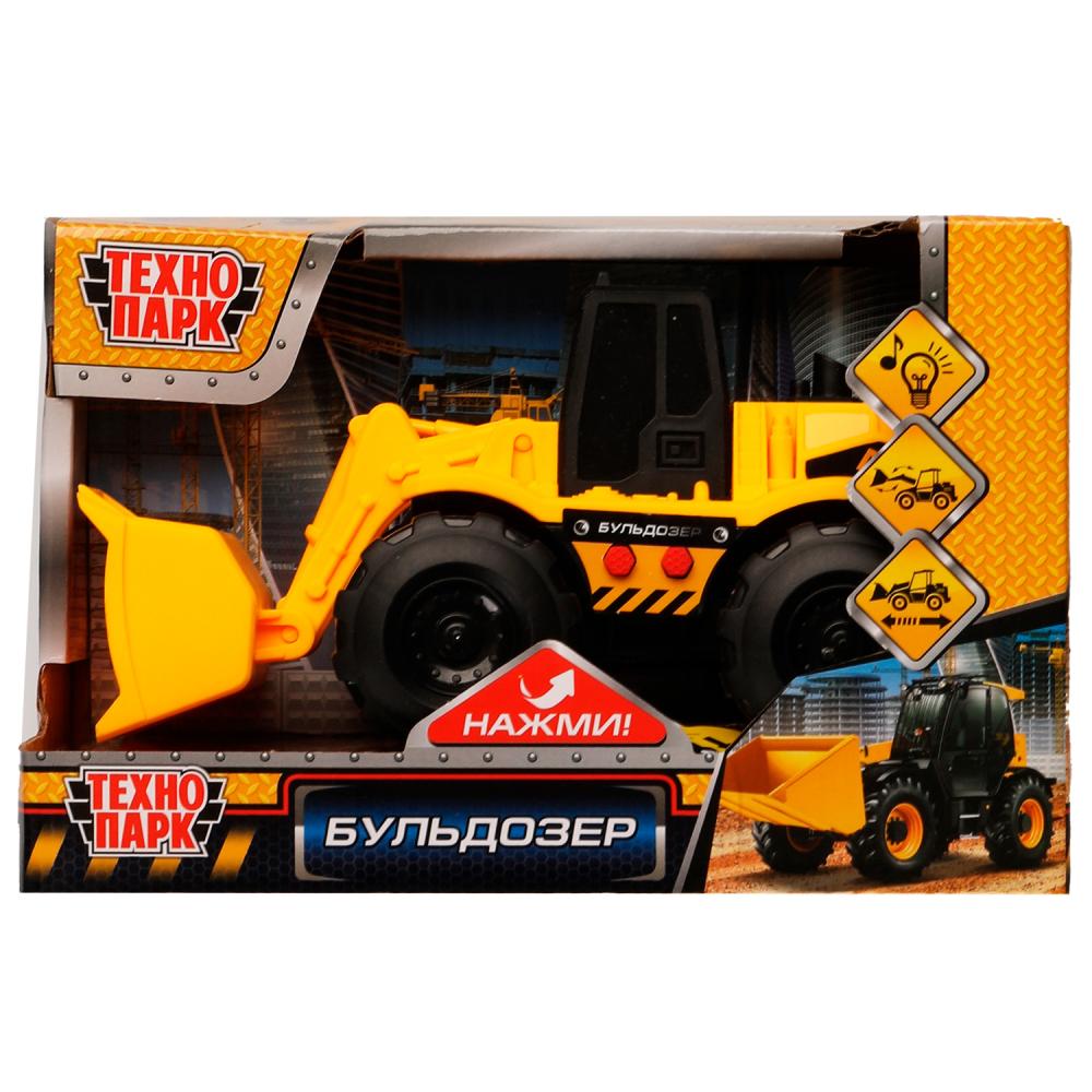 Машина свет-звук Бульдозер, 16,5 см. Технопарк M524-H11258-TRACTOR-R
