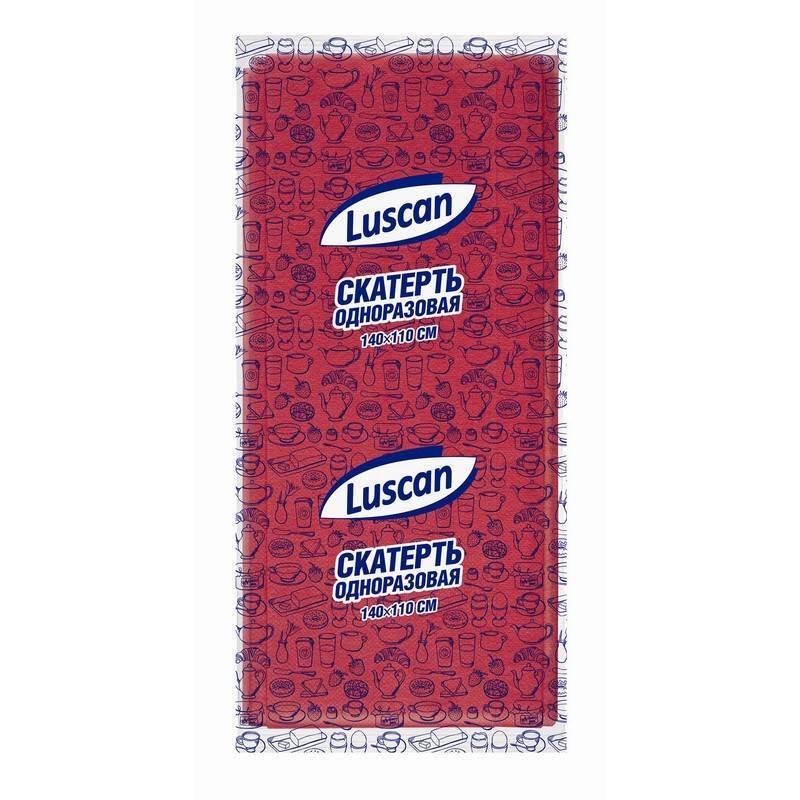 Скатерть одноразовая Luscan спанбонд 110x140 см красная 476869