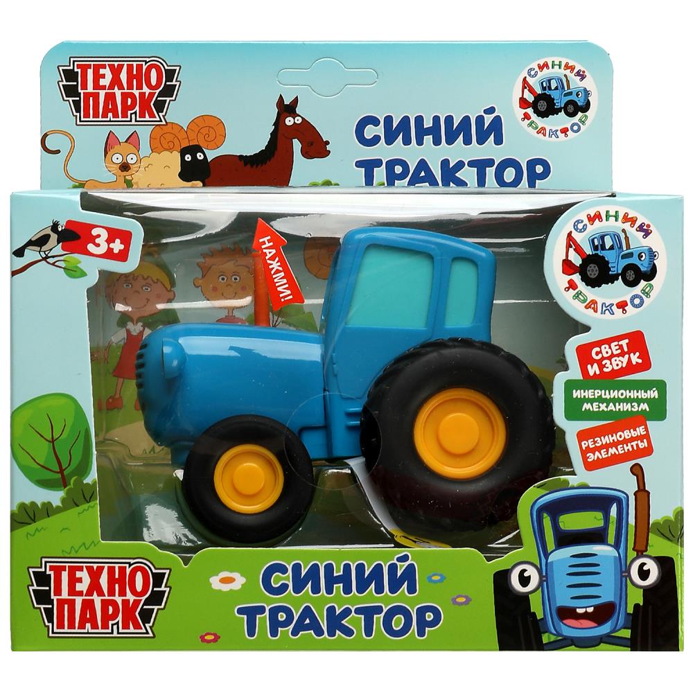 Модель металлическая свет-звук Синий трактор, 11 см. синий Технопарк BLUTRA-11SL-BU