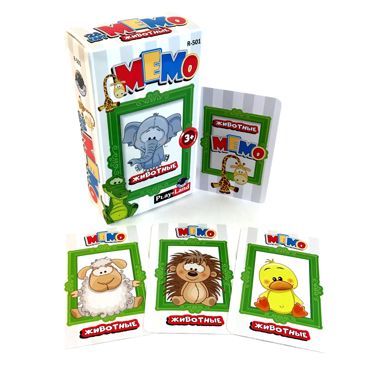 Игра настольная "МЕМО. Животные" Playland R-501