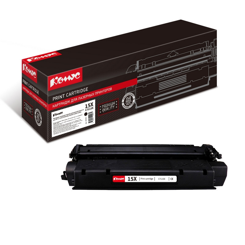 Картридж лазерный Комус 15X C7115X чер. пов.емк. HP1200/1220/3300 855811