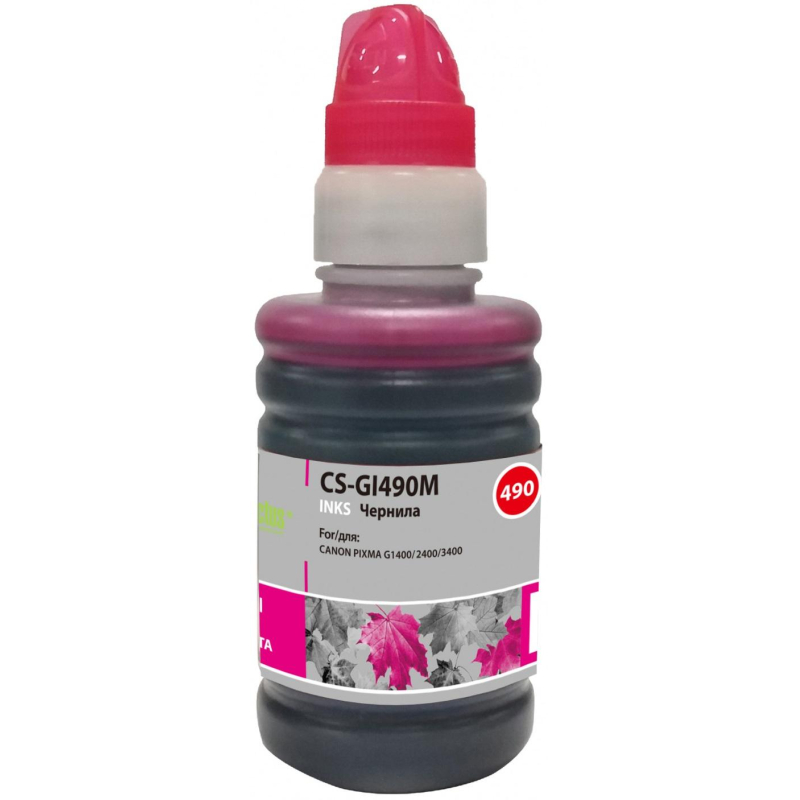 Чернила Cactus CS-GI490M GI-490 пур. 100мл для Canon Pixma G1400/G2400 1895554