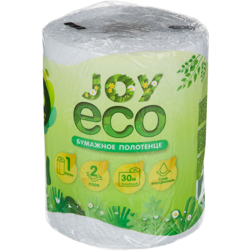 Полотенца бумажные JoyEco 2сл вторич 30м 1рул/уп Joy Eco 1775483