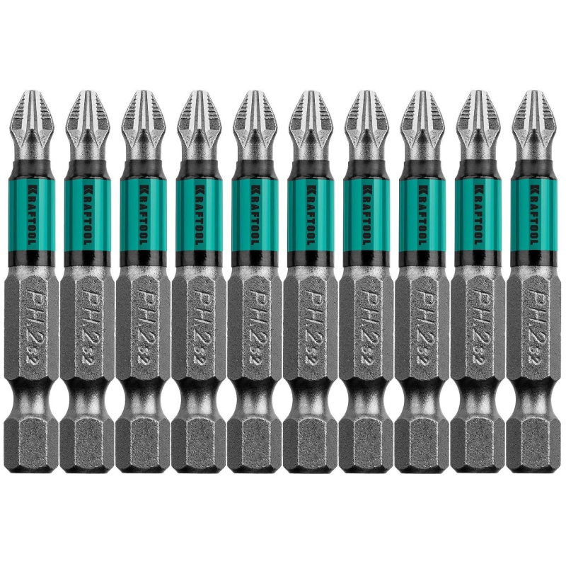 Бита KRAFTOOL Optimum Line PH2, 50 мм, тип E, 10 шт/уп (26122-2-50-10) 1711818