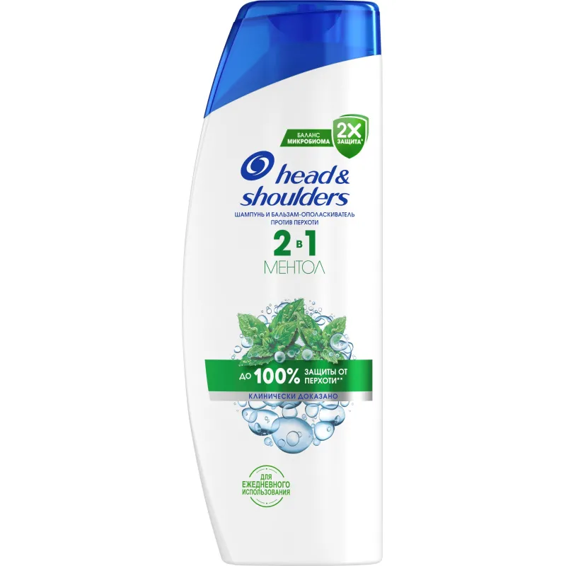 Шампунь-бальзам Head&Shoulders от перхоти Ментол 2в1 360мл 2339888 8700216351546