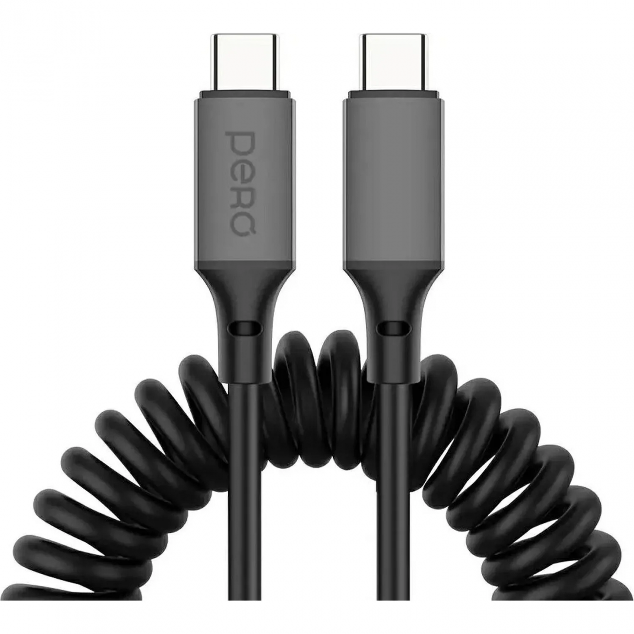 Кабель PERO DC16 ULTIMATE PD Type-C to Type-C, витой, 60W, 1.2m, Black 2398731 4673759571068