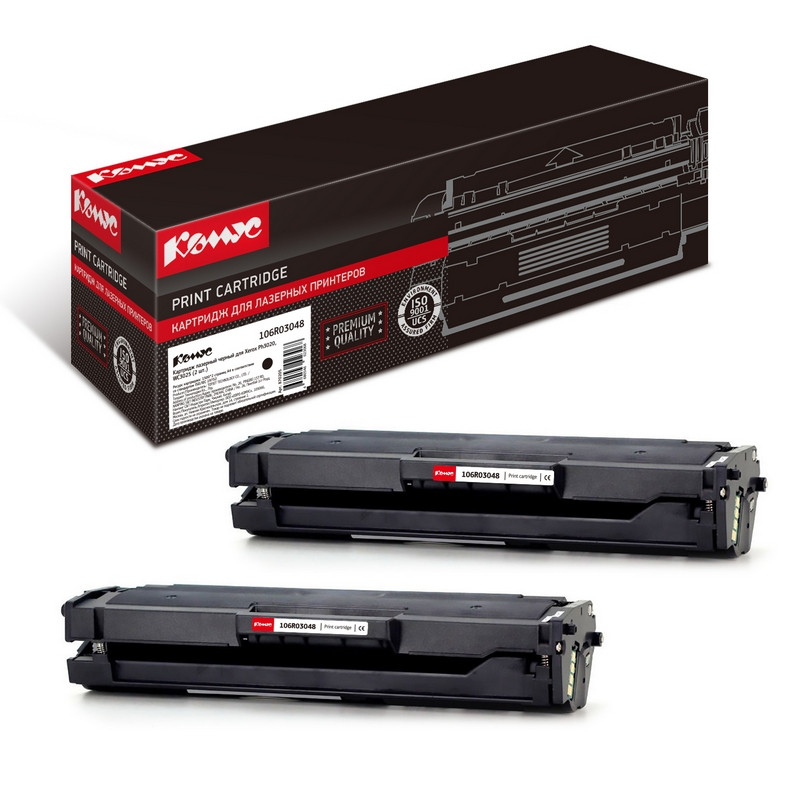 Картридж лазерный Комус 106R03048 чер. для Xerox WC3025 (2шт/уп) 870205