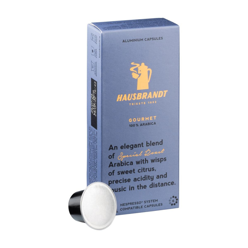 Кофе в капсулах Hausbrandt Nespresso Gourmet, упаковка 5грx10шт/уп 1883613 110512/2020