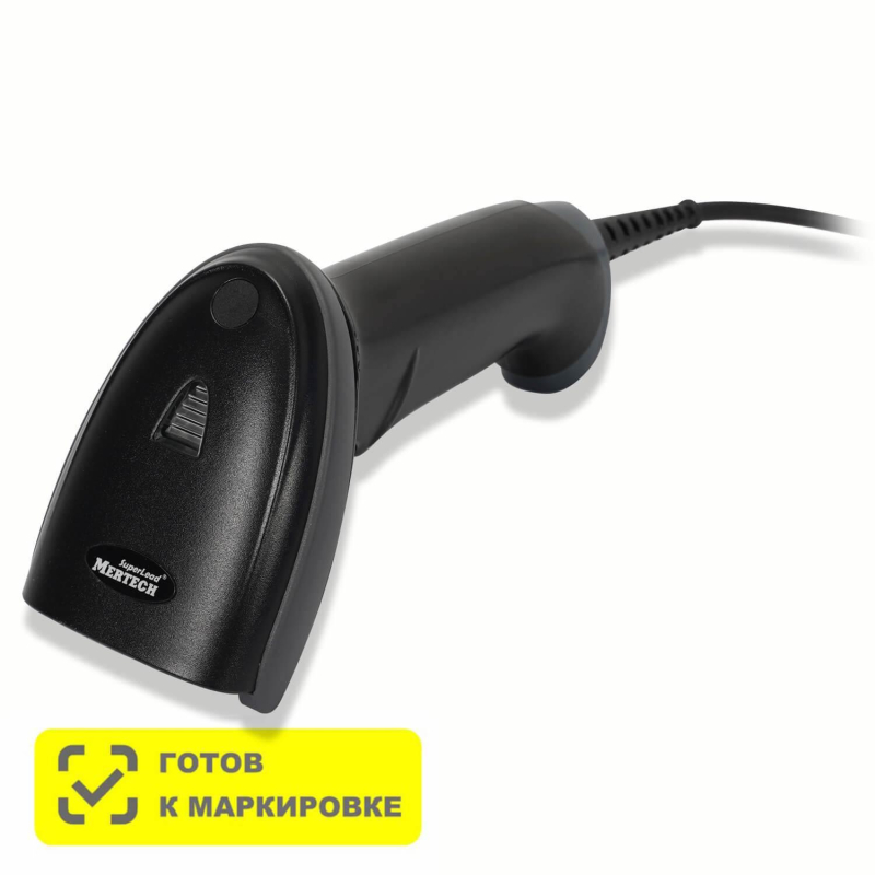 Сканер штрих-кода 2D Mertech 2210 P2D SUPERLEAD(провод,USB)черный 1521430 4810