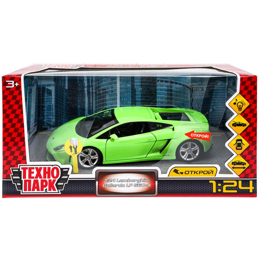 Машина металлическая свет-звук Ламборгини Галлардо lp 560-4, 18 см. Технопарк 68253A