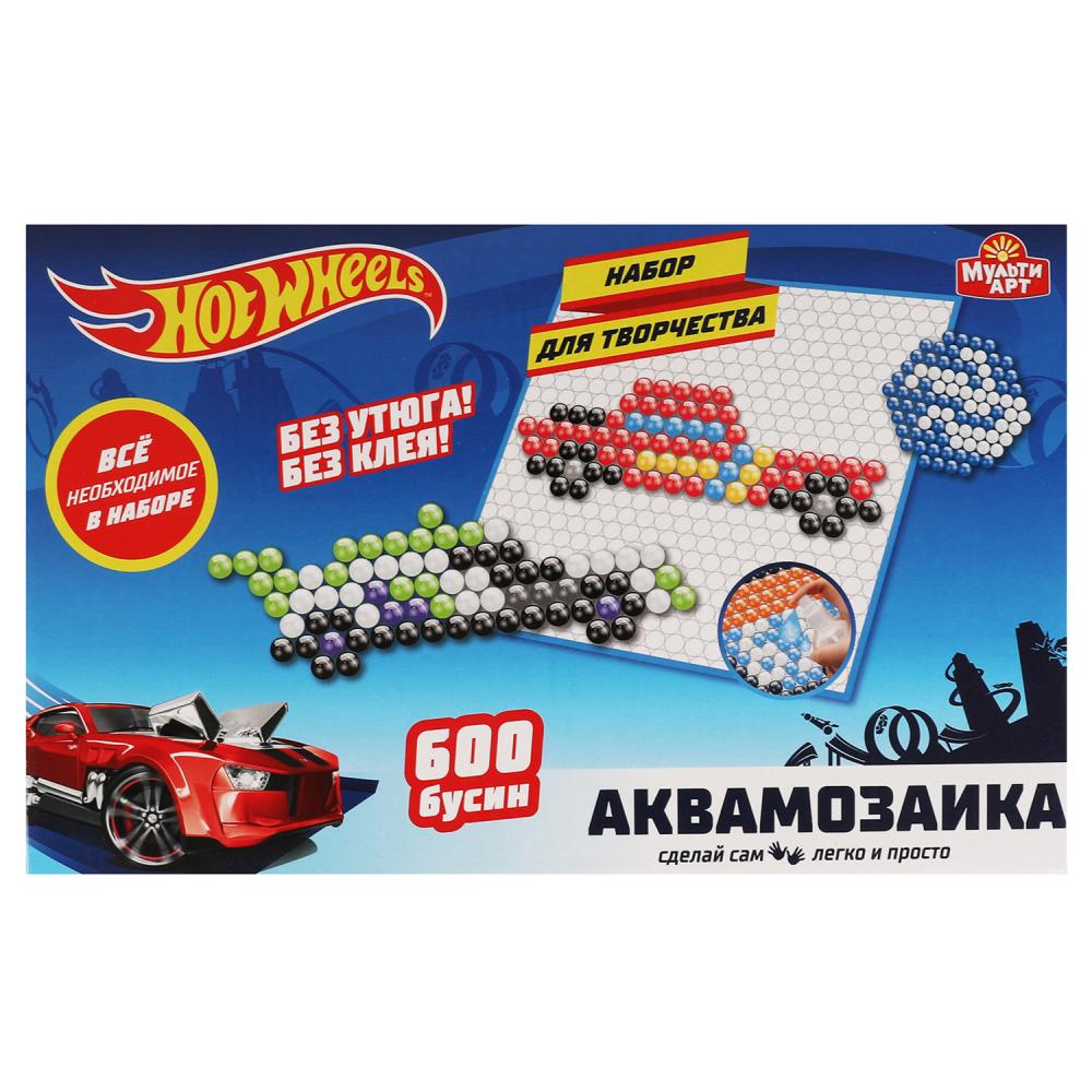 Набор для творчества Хот Вилс Аквамозаика 600 бусин MultiArt AB600-HW1