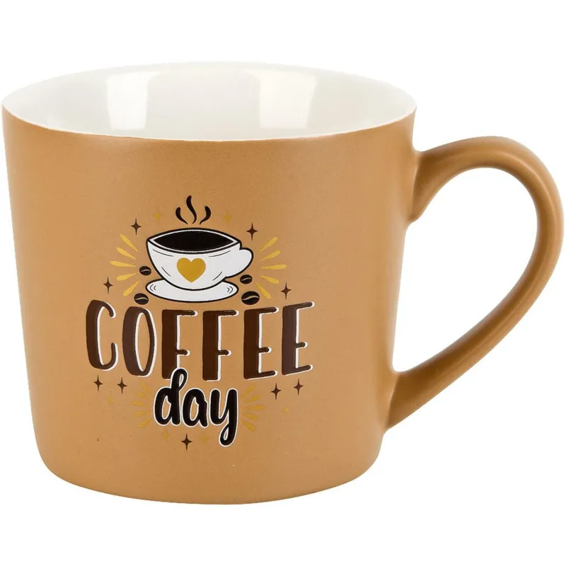 Кружка бежевая фарфоровая Coffee v=360 мл. 1710018-2 Nouvelle Home 2122398