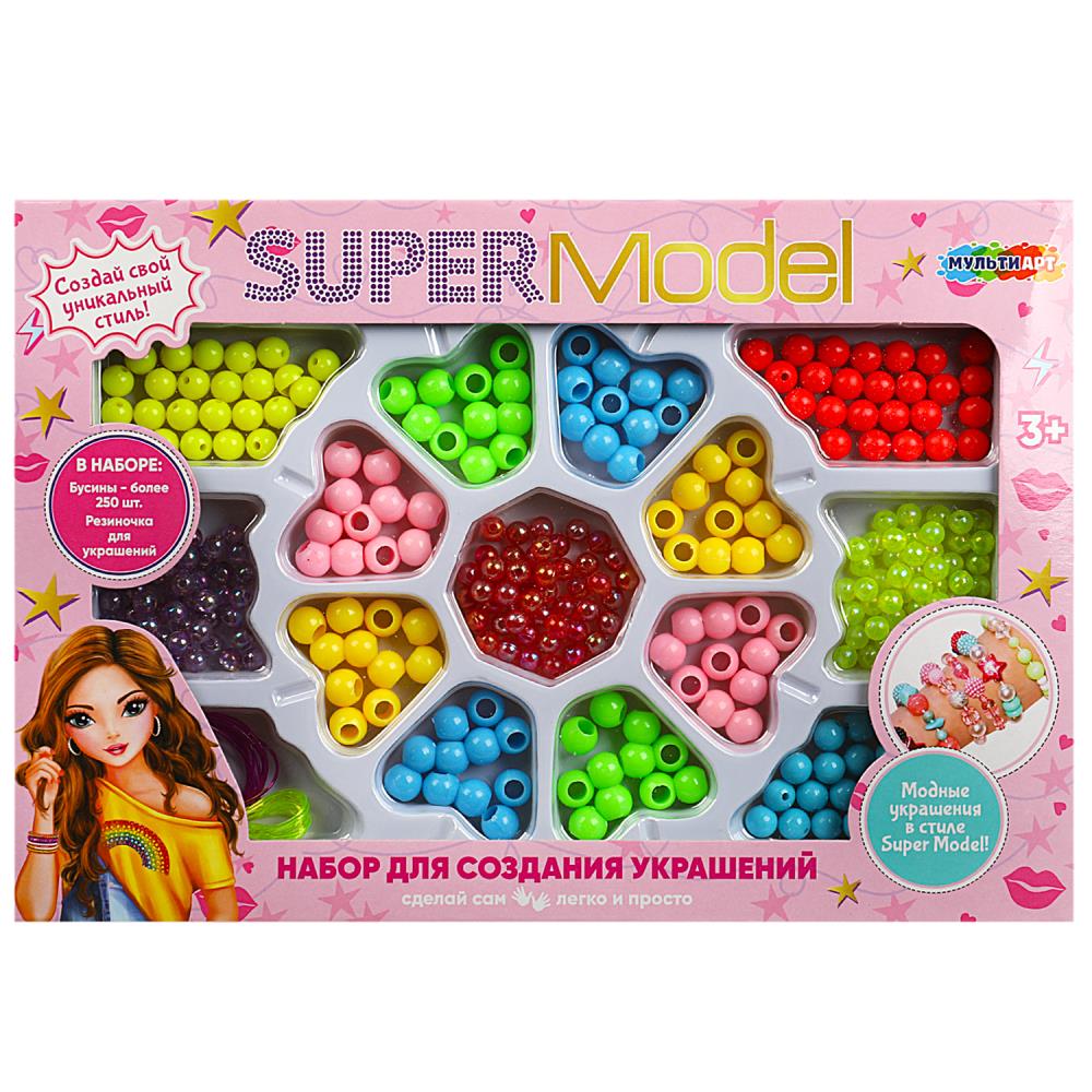 Набор бисера и бусин Супер-модель для детей МУЛЬТИ АРТ BEADSET-TOPMODEL