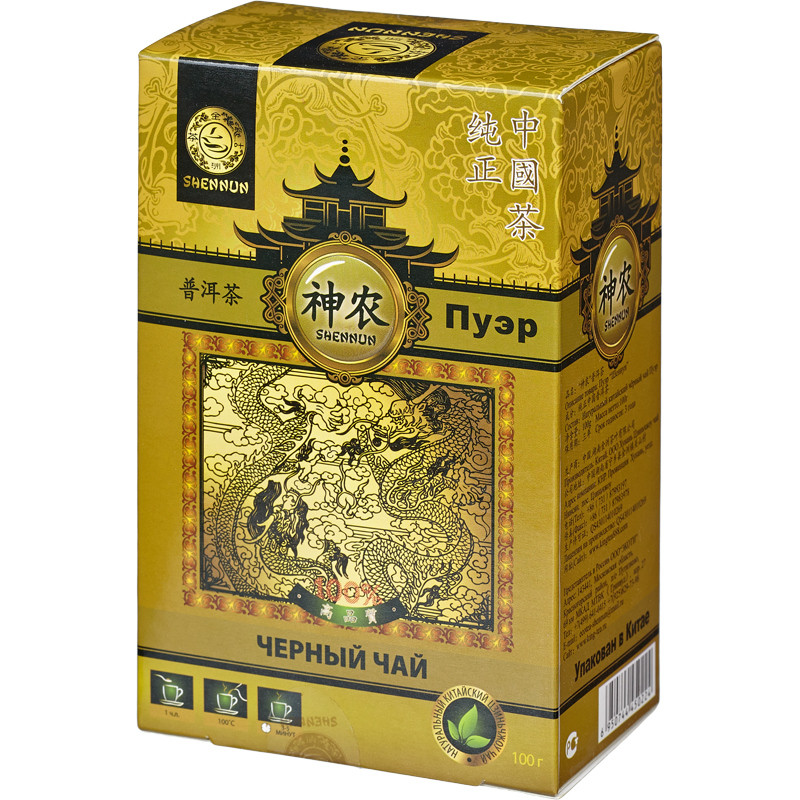 Чай Shennun Пуэр, черный, 100 г. 13066 464233